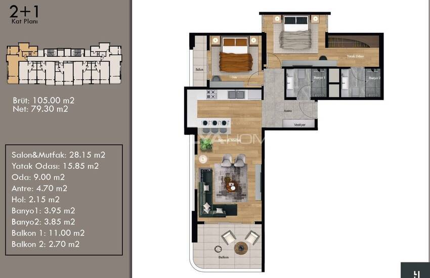 Appartements Dans Un Projet Exceptionnel À Mersin Kargipinari 37