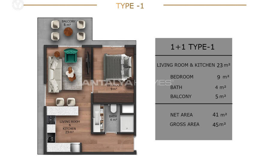 شقق مع فرص استثمارية في مرسين تيجي 29