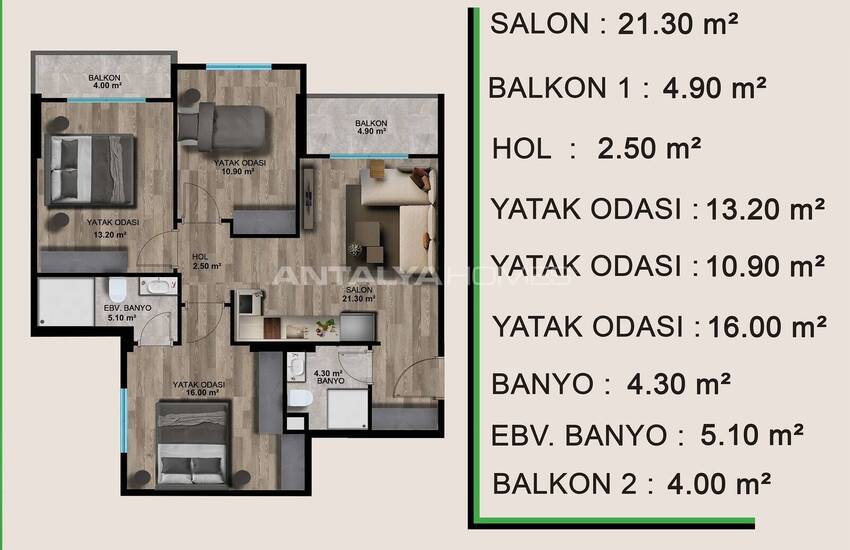 Lägenheter I Ett Komplex Med Vattenpark I Mersin Çeşmeli 37