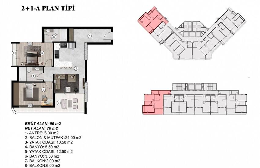 Квартиры в Мерсине, Мезитли, с Видом на Море и Город 23