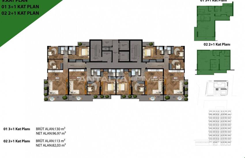 Mersin Mezitli'de Plaja Yürüme Mesafesinde Daireler 65