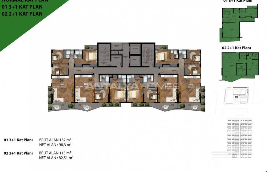 Mersin Mezitli'de Plaja Yürüme Mesafesinde Daireler 60