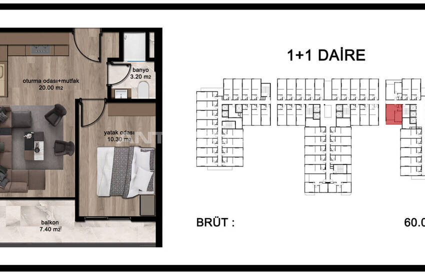 Квартиры с видом на город и природу в Мерсине 21