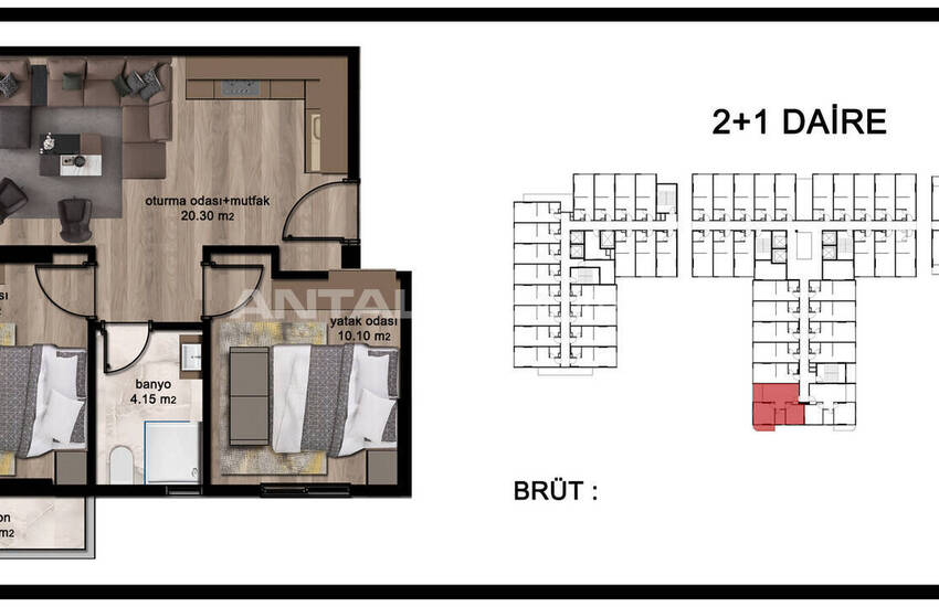 Квартиры с видом на город и природу в Мерсине 22