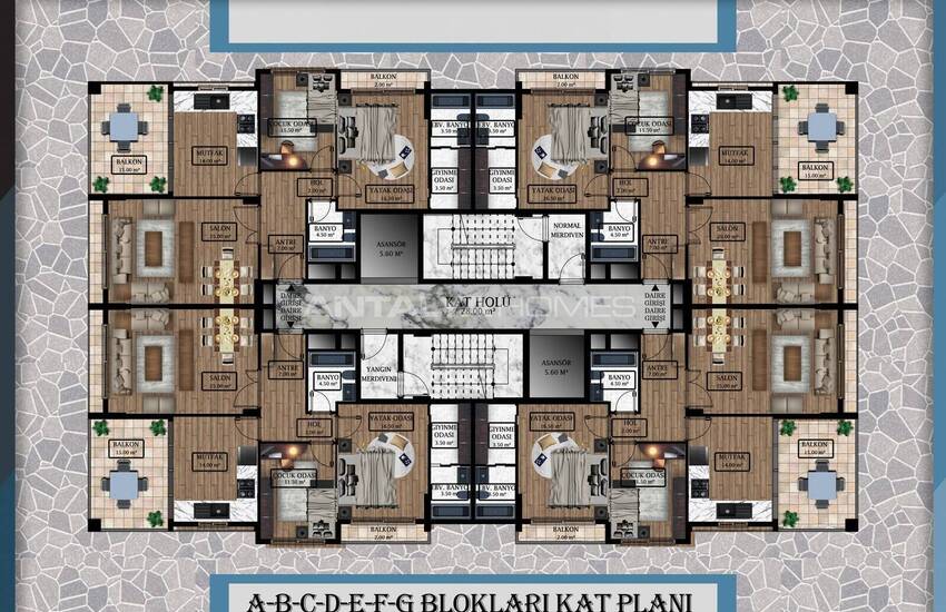 Новые квартиры в престижном проекте в Эрдемли, Мерсин 57