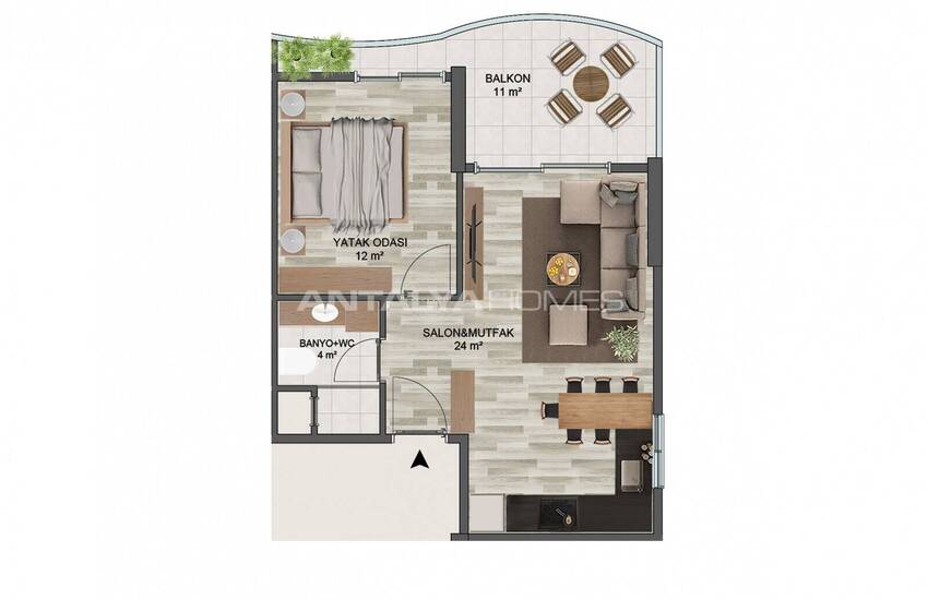 Квартиры в Мерсине в Шаговой Доступности от Пляжа 34