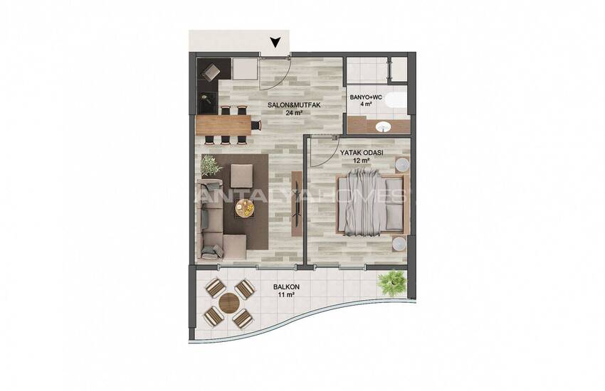 Квартиры в Мерсине в Шаговой Доступности от Пляжа 35