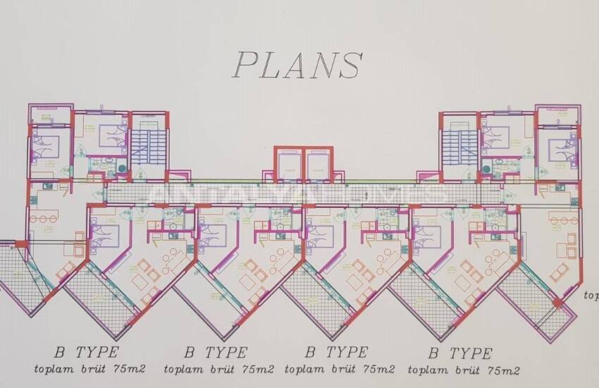 شقق أنيقة في مشروع ليباريس غروب الشمس في مرسين إيرديملي 10