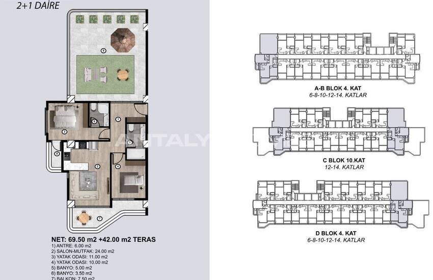 Appartementen In Een Project In Mersin Op Een Steenworp Afstand Van De Zee 28
