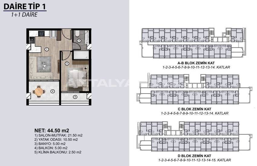 Appartementen In Een Project In Mersin Op Een Steenworp Afstand Van De Zee 23