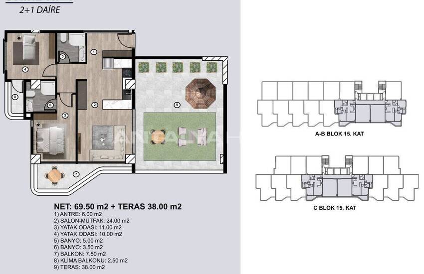Appartementen In Een Project In Mersin Op Een Steenworp Afstand Van De Zee 26
