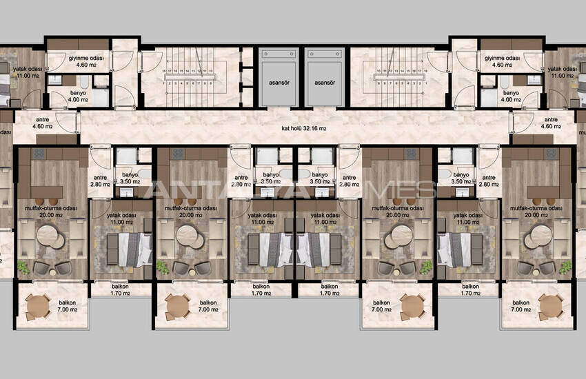 New Build Flats in Complex Close to Beach in Mersin Erdemli 27
