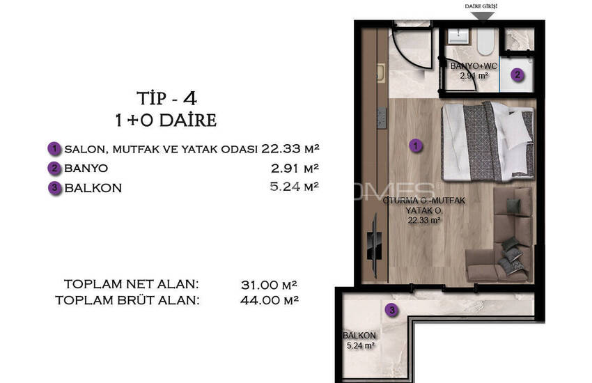 New Build Flats in Complex Close to Beach in Mersin Erdemli 26