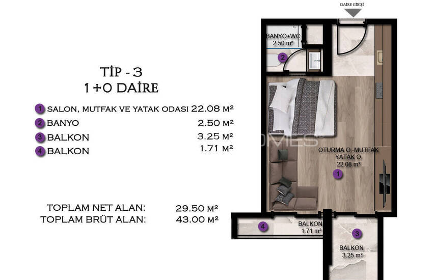 Mersin Erdemli'de Sahile Yakın Sitede Sıfır Daireler 25