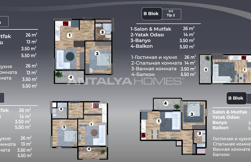 Mersin'de Sosyal Olanaklara Sahip Sitede Uygun Fiyatlı Daireler 40