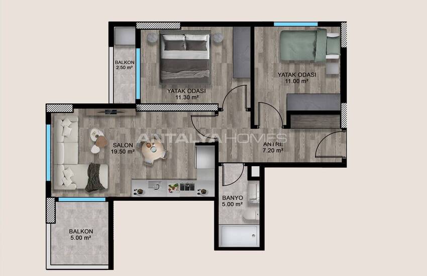 Stylish Flats in a Complex Near the Sea in Mersin Erdemli 22
