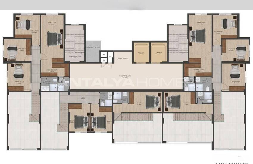Mersin Tece'de Sahil Kenarında Site İçinde Yatırımlık Daireler 51