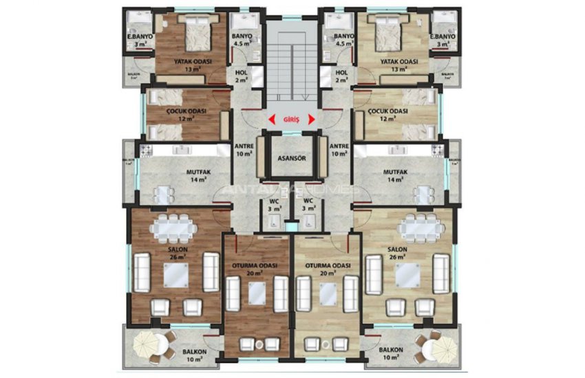 شقق ألانيا الجديدة على مسافة قريبة من المدرسة الخاصة 16