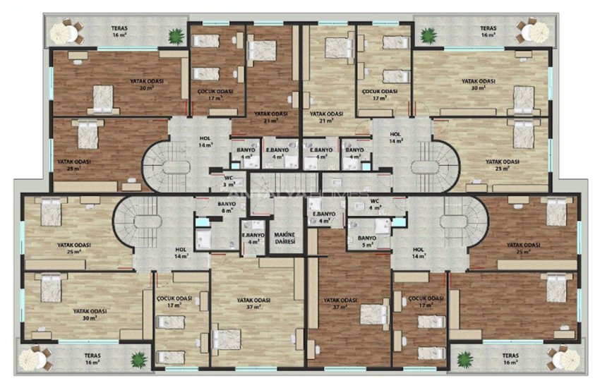 شقق ألانيا الجديدة على مسافة قريبة من المدرسة الخاصة 18