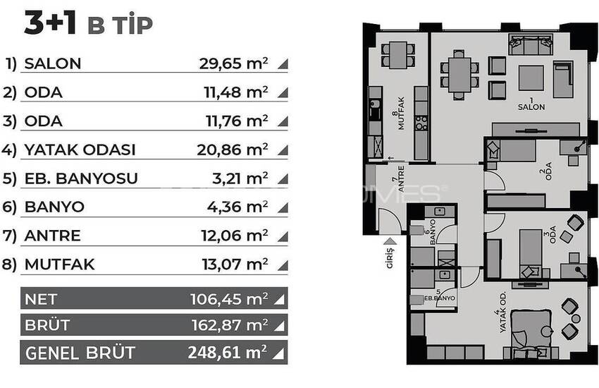 Well Located Real Estate in a Complex in Istanbul Kadikoy