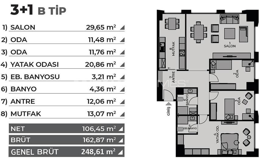Well Located Real Estate in a Complex in Istanbul Kadikoy
