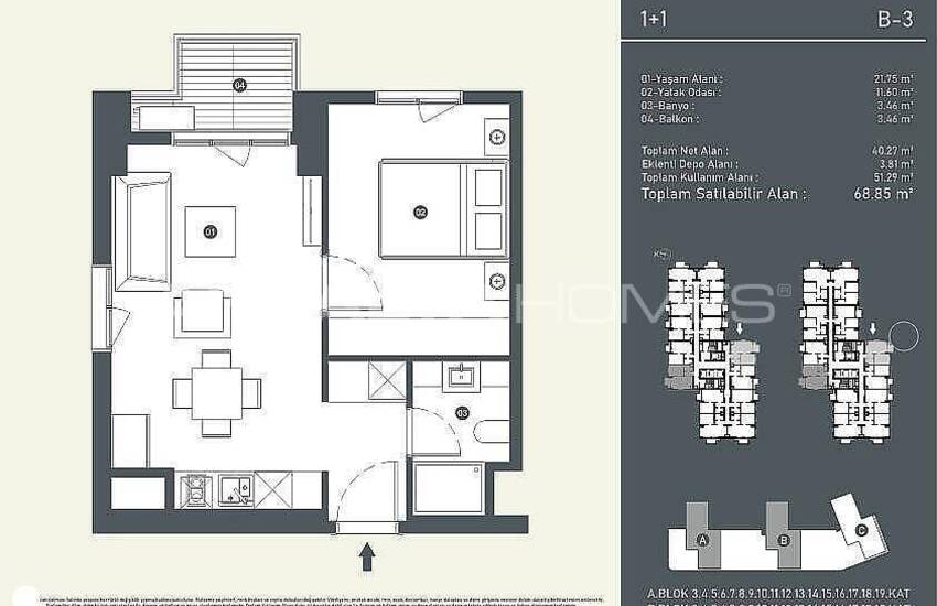 Luxury Apartments in a Complex with Security in Istanbul