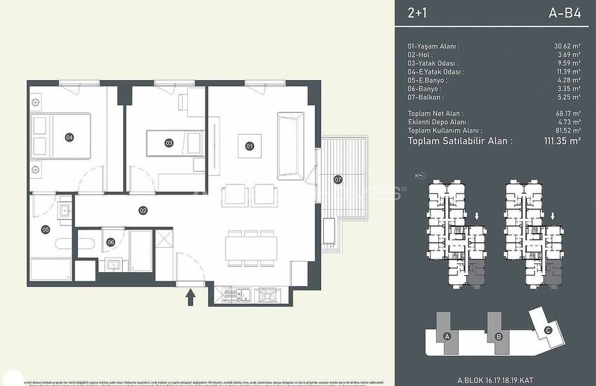 Luxury Apartments in a Complex with Security in Istanbul