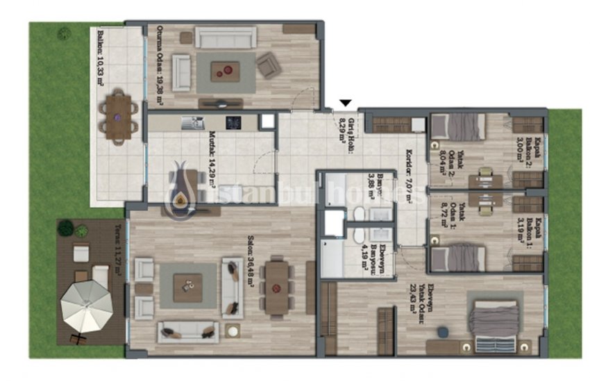 Luxurious Apartments with Contemporary Landscaping in Avcılar
