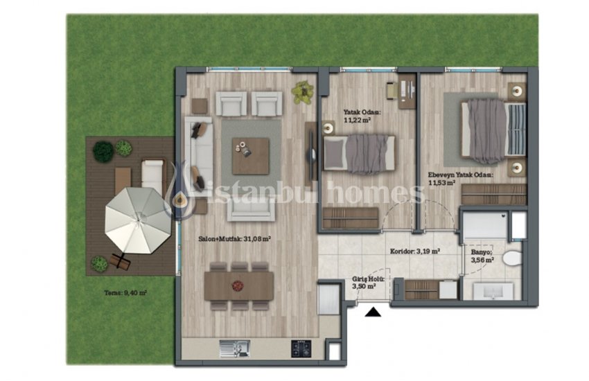 Luxurious Apartments with Contemporary Landscaping in Avcılar