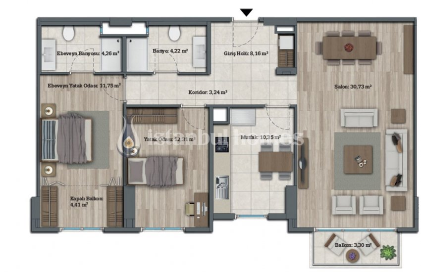 Luxurious Apartments with Contemporary Landscaping in Avcılar