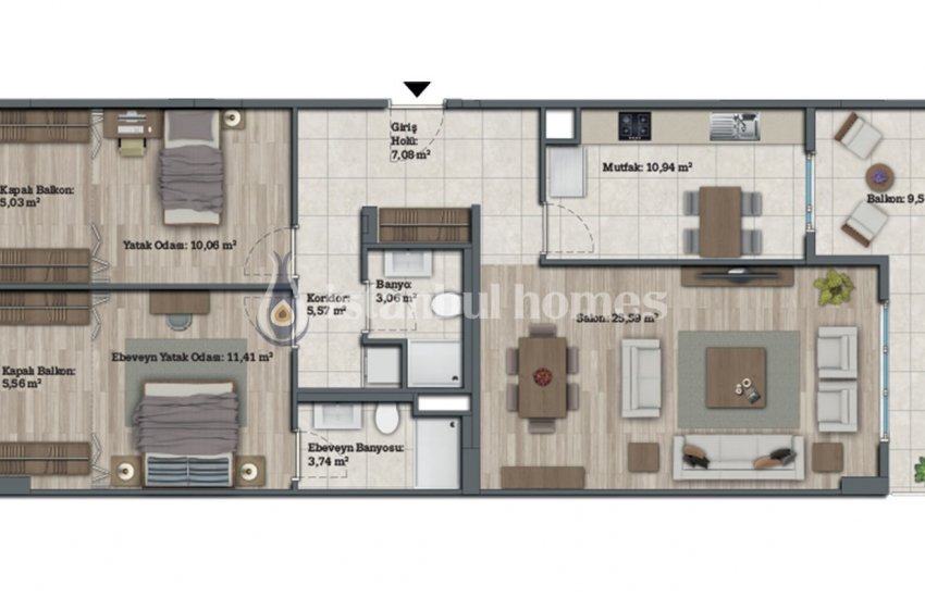 Luxurious Apartments with Contemporary Landscaping in Avcılar