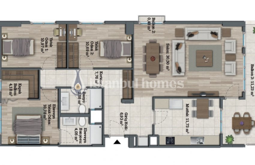 Luxurious Apartments with Contemporary Landscaping in Avcılar