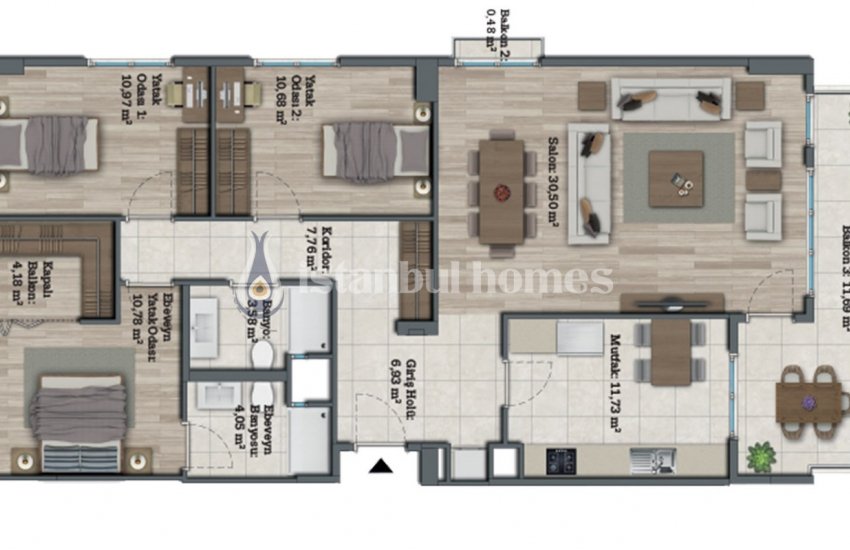 Luxurious Apartments with Contemporary Landscaping in Avcılar