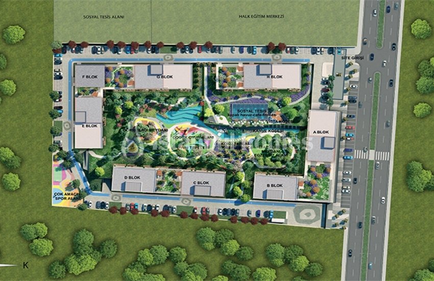 Luxurious Apartments with Contemporary Landscaping in Avcılar