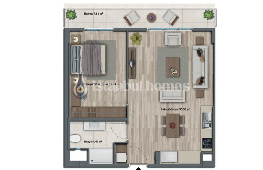 Luxurious Apartments with Contemporary Landscaping in Avcılar