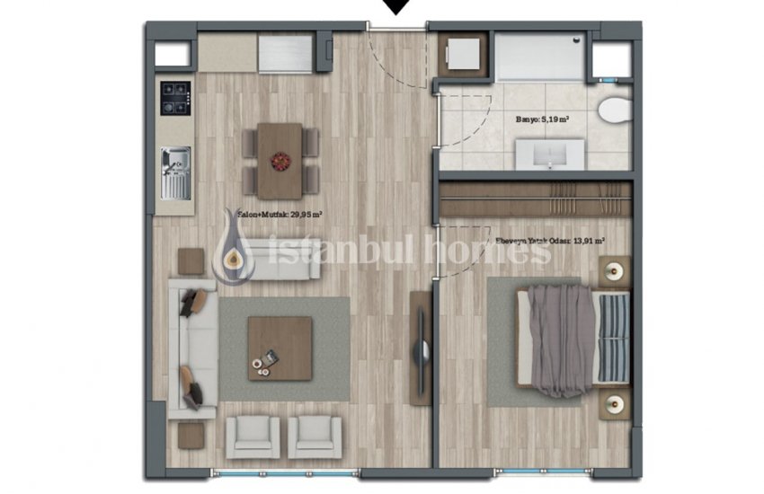 Luxurious Apartments with Contemporary Landscaping in Avcılar