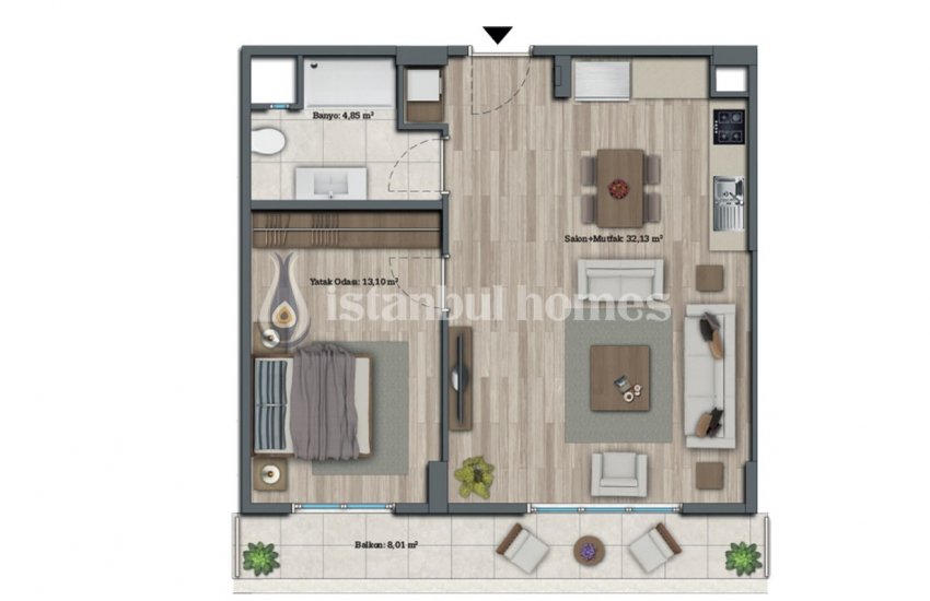 Luxurious Apartments with Contemporary Landscaping in Avcılar