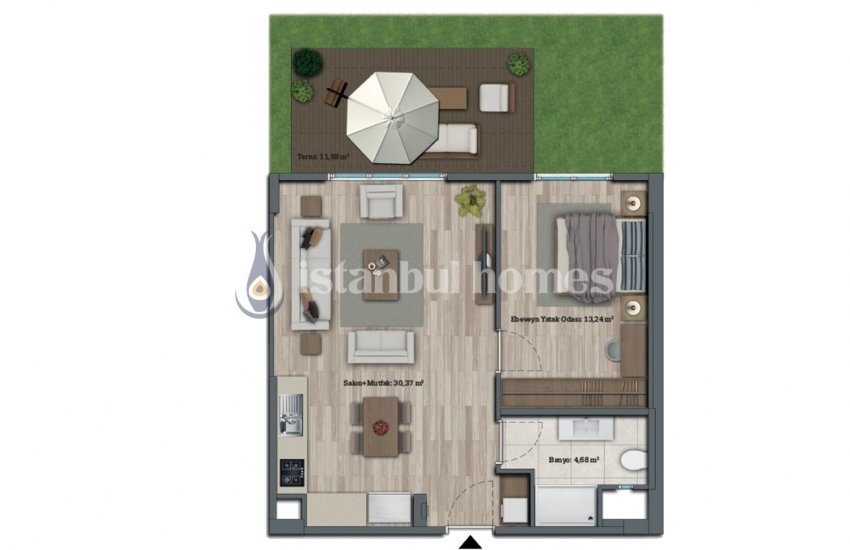 Luxurious Apartments with Contemporary Landscaping in Avcılar