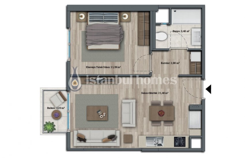Luxurious Apartments with Contemporary Landscaping in Avcılar