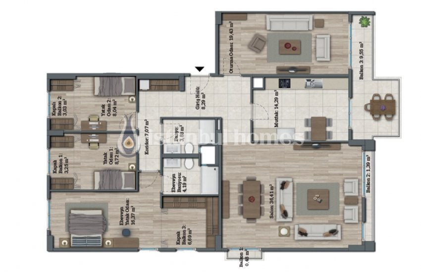 Luxurious Apartments with Contemporary Landscaping in Avcılar