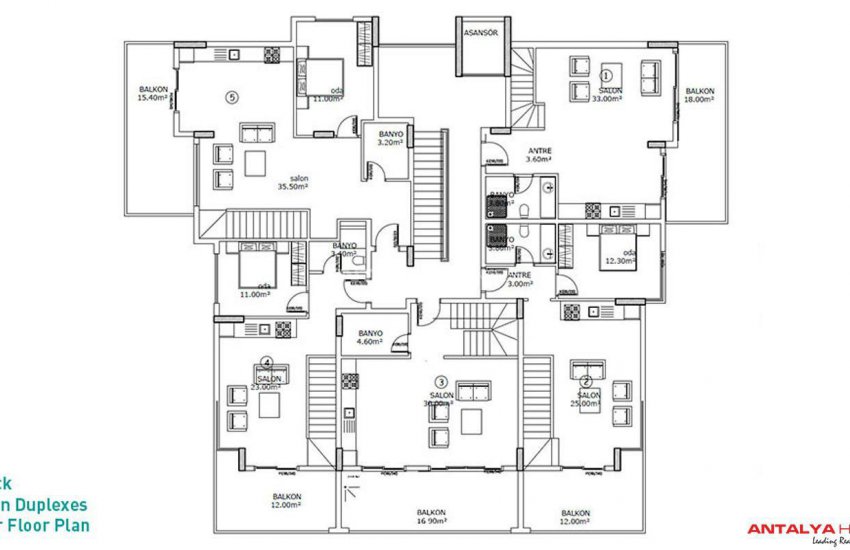 Luxury Apartments with Sea View in Alanya Kestel 37