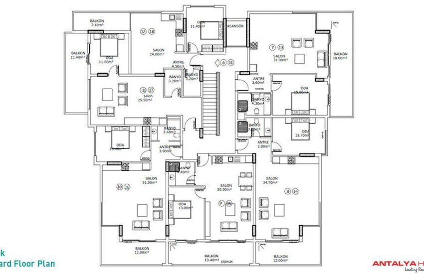 Luxury Apartments with Sea View in Alanya Kestel 39