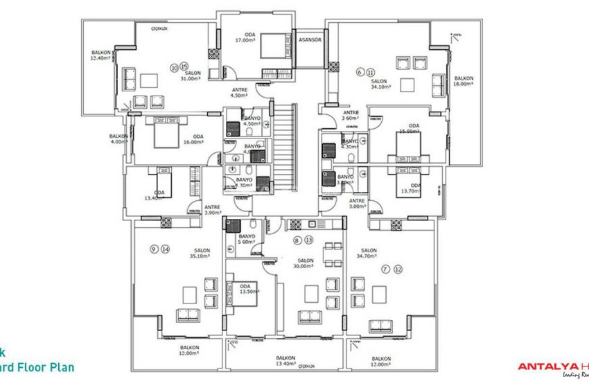 Luxury Apartments with Sea View in Alanya Kestel 35