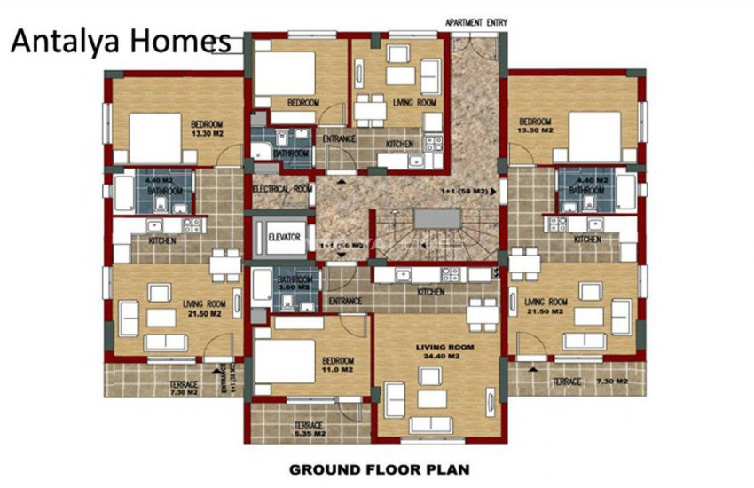 Modern-designed Real Estate in Antalya Konyaalti 29