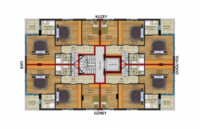 Properties for Sale 100 M From Akdeniz University in Antalya 32