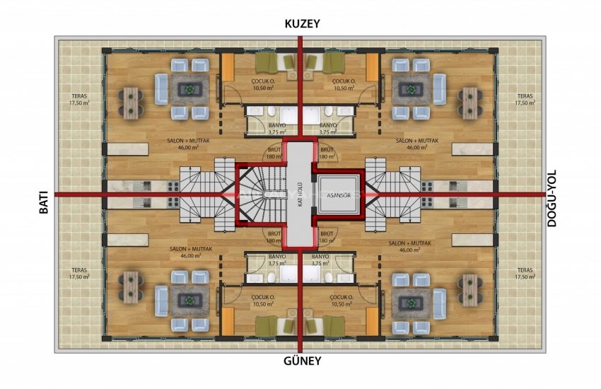 Properties for Sale 100 M From Akdeniz University in Antalya 33