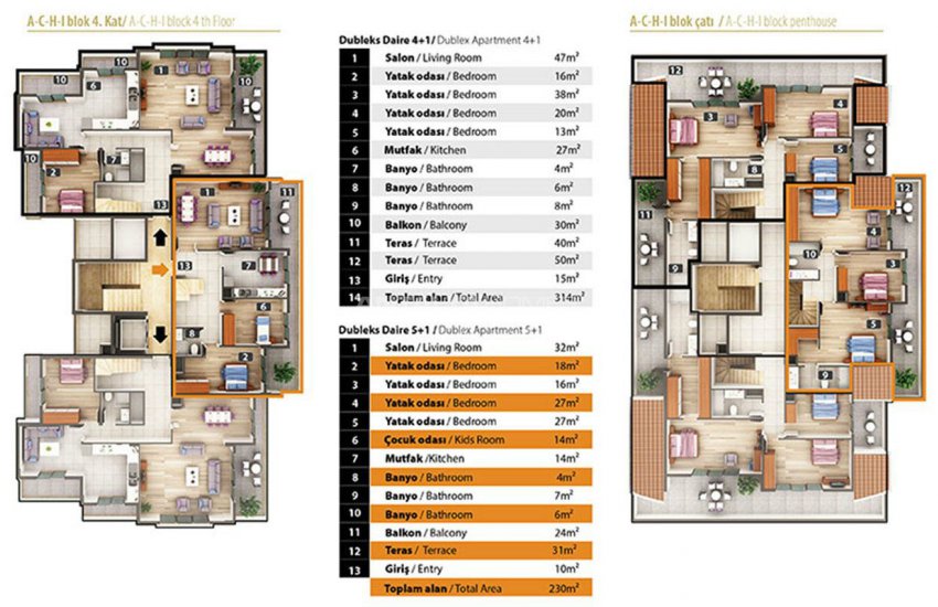 Luxury Apartments for Sale in Alanya City Center 30