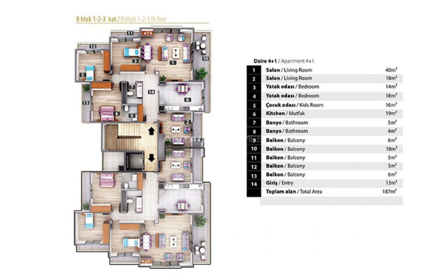 Luxury Apartments for Sale in Alanya City Center 31