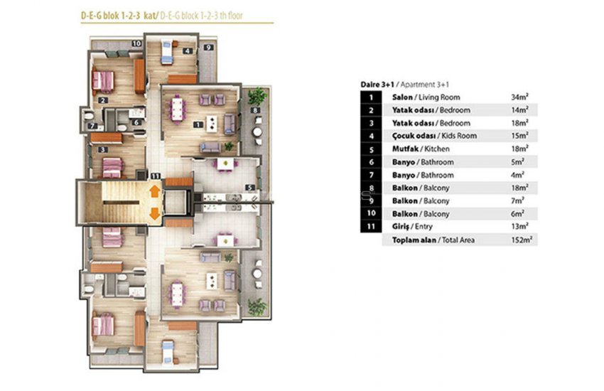 Luxury Apartments for Sale in Alanya City Center 33