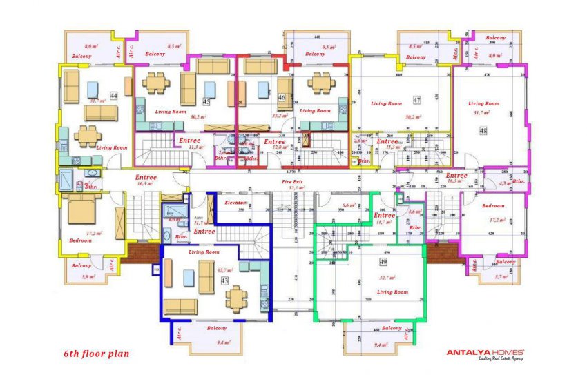 Alanya Avsallar'da Denize Yakın Satılık Lüks Daireler 13
